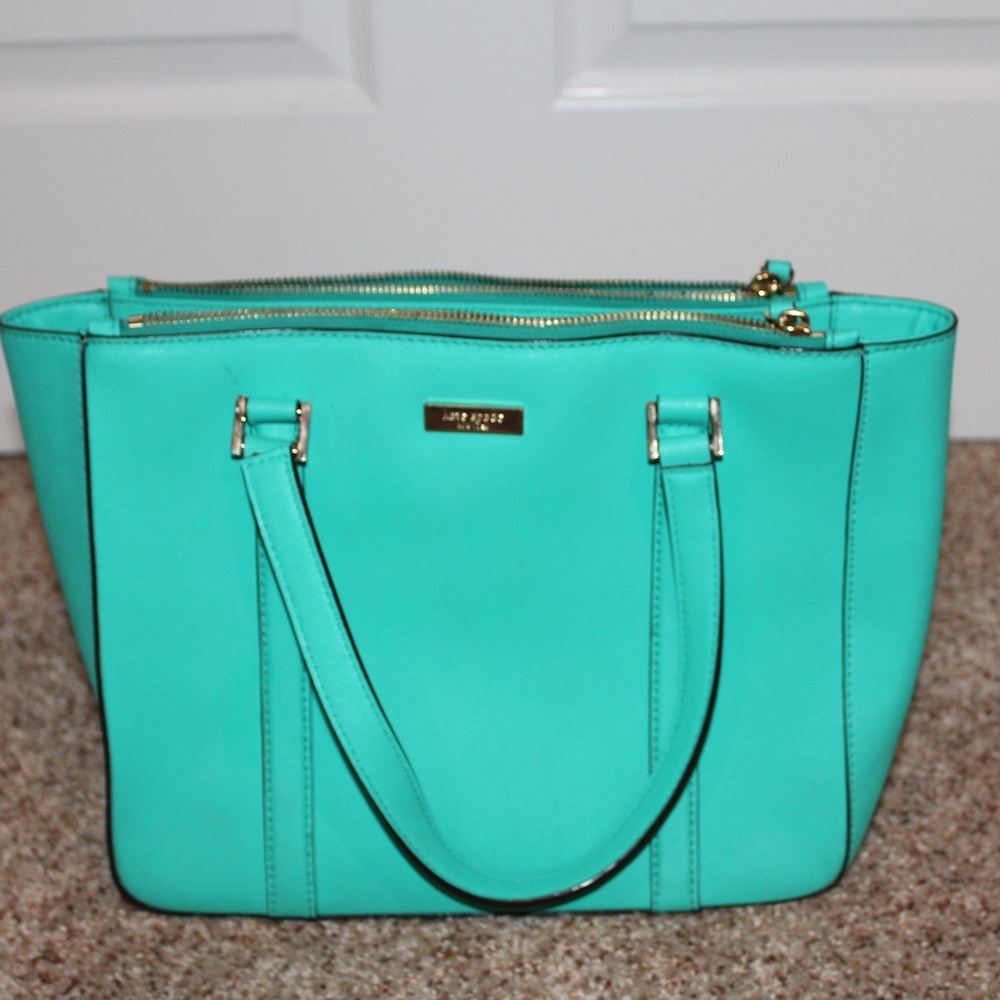 Kate spade teal-green tote